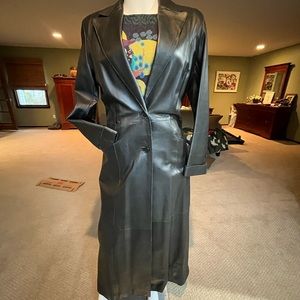 Gorgeous super soft Italian leather long coat